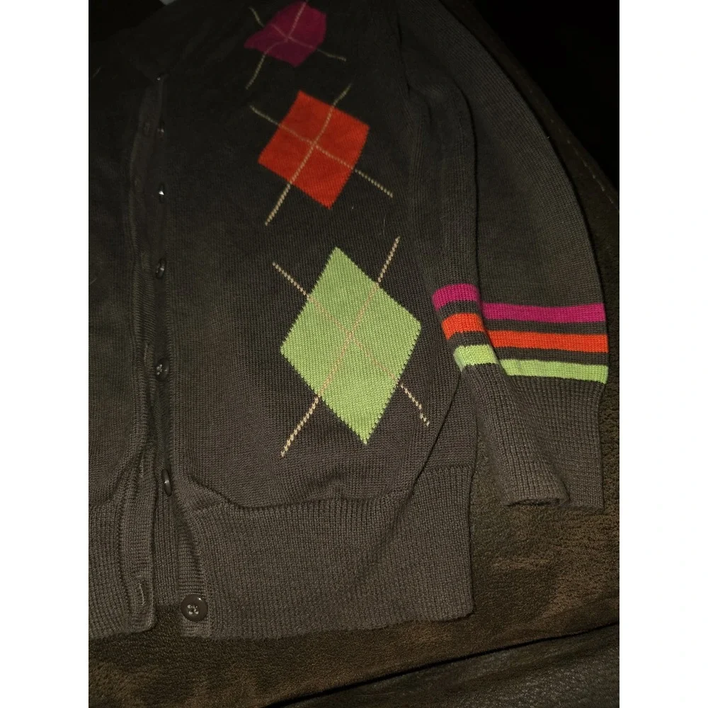 Gymboree fall homecoming argyle sweater size medium 7 8